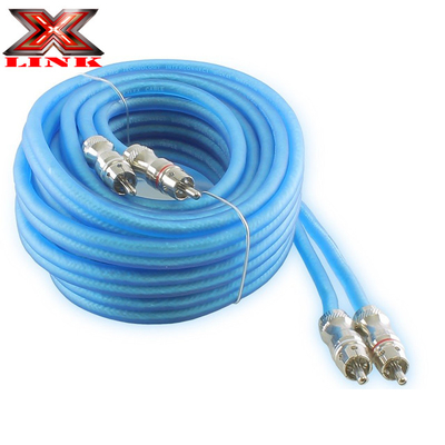 17ft 2-kanaal RCA Audio Interconnects Kabel Goud Connector Kleur en geluidsreductie