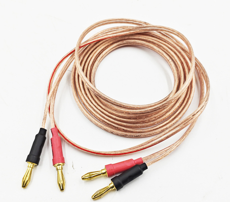 Transparante 14 Gauge Banana Draad voor Bi-Wire Bi-Amp HiFi Surround Sound 99,9% OFC koper