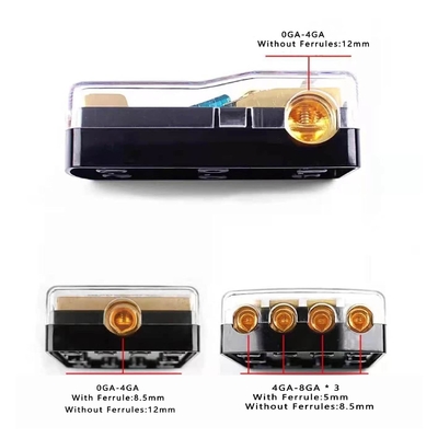 50A CSA Nominale 2 3 4-Way Fuse Holder Koper Distributieblok voor Auto Audio Versterker