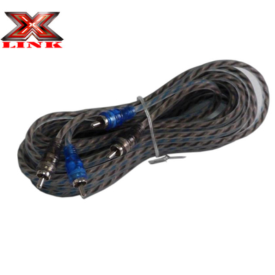 Goud geplatte 2 RCA-audio-kabel van man tot man voor stereo luidspreker of subwooferconnector Type Geen