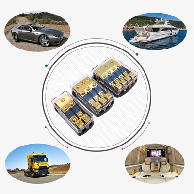 50A CSA Nominale 2 3 4-Way Fuse Holder Koper Distributieblok voor Auto Audio Versterker