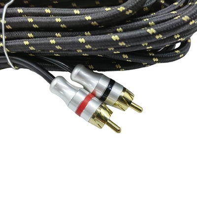 5.5mm Buitendeurs PVC Auto Audio RCA kabel 2M-2M voor High End prestaties