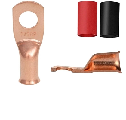 Hoog breekvermogen koper ring terminals voor batterij kabel eindes AWG 2 4 6 8 10 Gauge