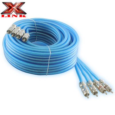 Goud geplatte 2 RCA-audio-kabel van man tot man voor stereo luidspreker of subwooferconnector Type Geen