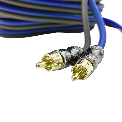 Man tot Man 2 RCA kabel met Nylon gevlochten uitbreidbare mouw 9,5 mm buitendiameter