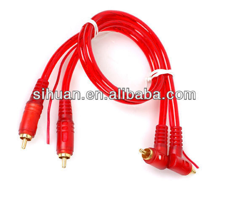 OFC 100% kopergeleider 2 kanaals RCA-audiocabel voor auto- en thuisaudioverbinding