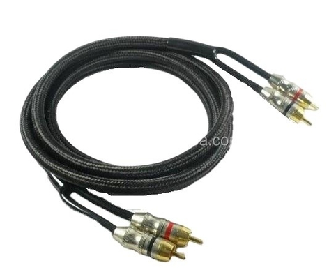 PVC Duurzame zuurstofvrije koper RCA-kabel voor auto-audio-interconnect