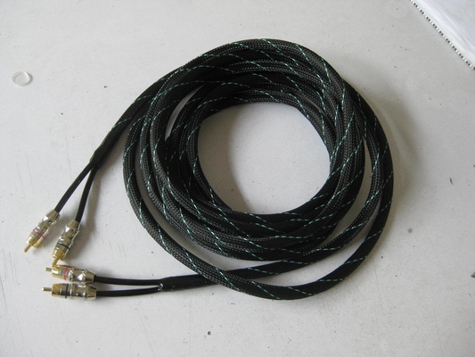 PVC Duurzame zuurstofvrije koper RCA-kabel voor auto-audio-interconnect