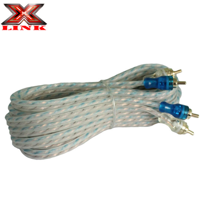 17ft 2-kanaal RCA Audio Interconnects Kabel Goud Connector Kleur en geluidsreductie