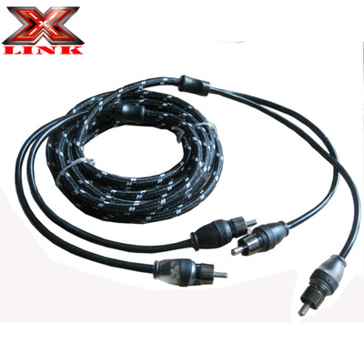 17ft 2-kanaal RCA Audio Interconnects Kabel Goud Connector Kleur en geluidsreductie
