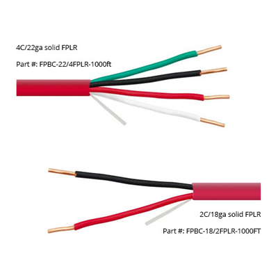14 16 AWG 2/C 4/C Solid 100% koper EWCS FPLP Plenum Nominale afgeschermde brandmeldkabel