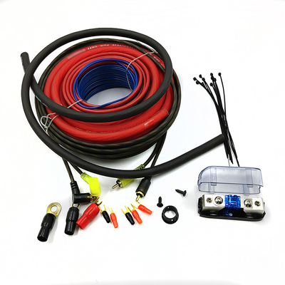 8 Ga Ofc CCA 100% Man-Man Car Speaker Audio Cable Versterker Subwoofer Installatie Kit Conductor Bare Copper Zwart/Blauw/Rood