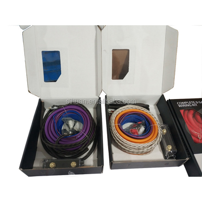 Gold Connector Twisted Pair 0 4 8 GA AWG OFC CCA Car Auto Audio Amplifier Amp Installatie bedrading kits voor auto luidspreker