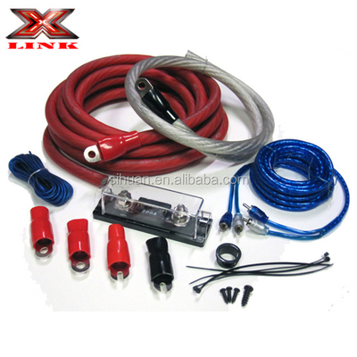 Gold Connector Twisted Pair 0 4 8 GA AWG OFC CCA Car Auto Audio Amplifier Amp Installatie bedrading kits voor auto luidspreker
