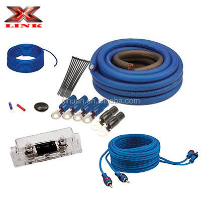 Gold Connector Twisted Pair 0 4 8 GA AWG OFC CCA Car Auto Audio Amplifier Amp Installatie bedrading kits voor auto luidspreker