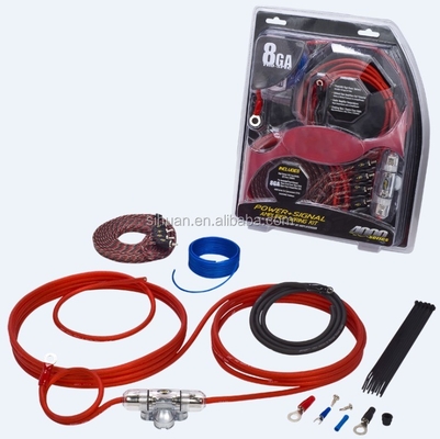 Optimaliseer uw geluid 4gauge auto audio bedrading kit met goud connector en aangepaste buitendiameter