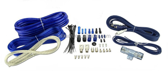 Mannelijke-mannelijke aansluitingsstroomkabel 8 GA Car Amp Wiring Kit met Bare Copper Conductor en CCA/OFC Kabel