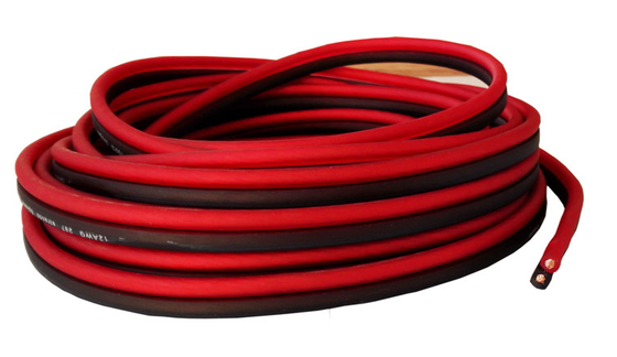 Flexible 12ga OFC koper audio luidspreker draad met zachte PVC jas en gouden aansluiting