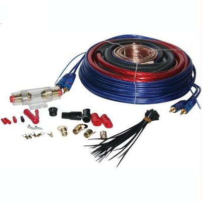 Mannelijke-mannelijke aansluitingsstroomkabel 8 GA Car Amp Wiring Kit met Bare Copper Conductor en CCA/OFC Kabel