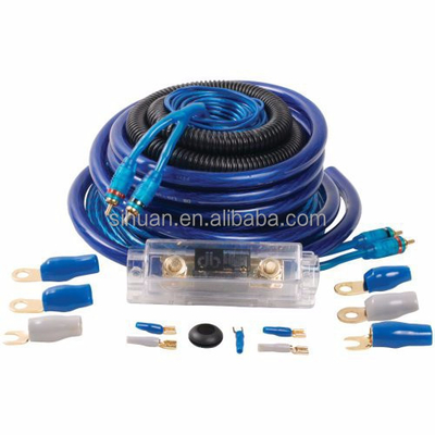 Car Audio Amplifier Wiring Kit met RCA connector type en aanpasbare kabel kleur