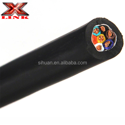 Industriële 7 Conductor Trailer Cable 10-12-14 AWG GPT Soft PVC Jacket Kleurgecodeerde draden
