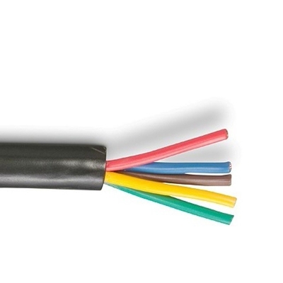 Industriële 7 Conductor Trailer Cable 10-12-14 AWG GPT Soft PVC Jacket Kleurgecodeerde draden