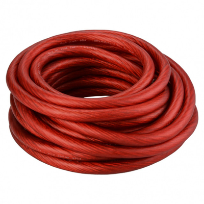 Flexible Translucent Blue Red 1/0 GA AWG Power Wire voor auto-audioversterker installatie