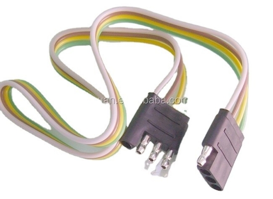 2.8X Buitendeursnede 4c 18AWG Gekoppelde trailerdraad Kabel met stekker blote koperen geleider