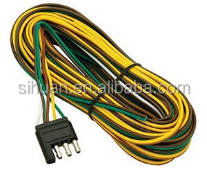 2.8X Buitendeursnede 4c 18AWG Gekoppelde trailerdraad Kabel met stekker blote koperen geleider