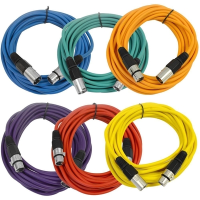Gold Connector Braid Shielding Microphone Audio Cable 0.22mm2 0.35mm2 voor helder geluid