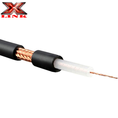 RG213 coaxkabel met lage verzwakking 50 Ohm met PVC-mantel en kaal koperen vlecht