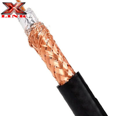 RG213 coaxkabel met lage verzwakking 50 Ohm met PVC-mantel en kaal koperen vlecht