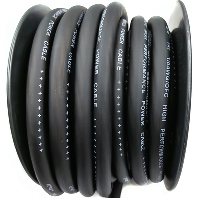 1/0 AWG extra grote meter 4/0 GA autoradio OFC-voedingskabel Soft Touch flexibele PVC-mantel