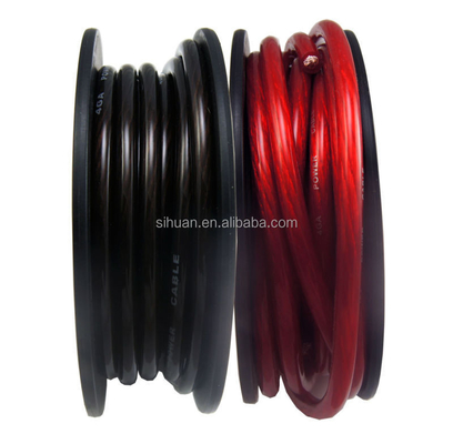 CCA Conductor Auto Audio Ground Power Wire Transparent PVC Jacket Top Flex 4 AWG Gauge