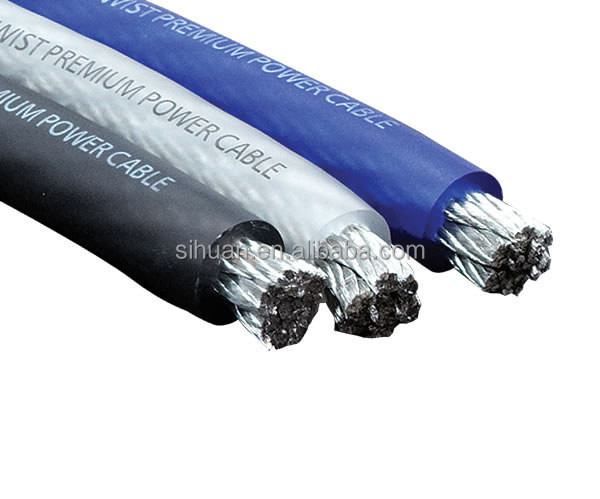 Waterdicht gebakkeerd OFC 4 AWG Oversized 1/0 Gauge Car Audio Power Wire voor prestaties