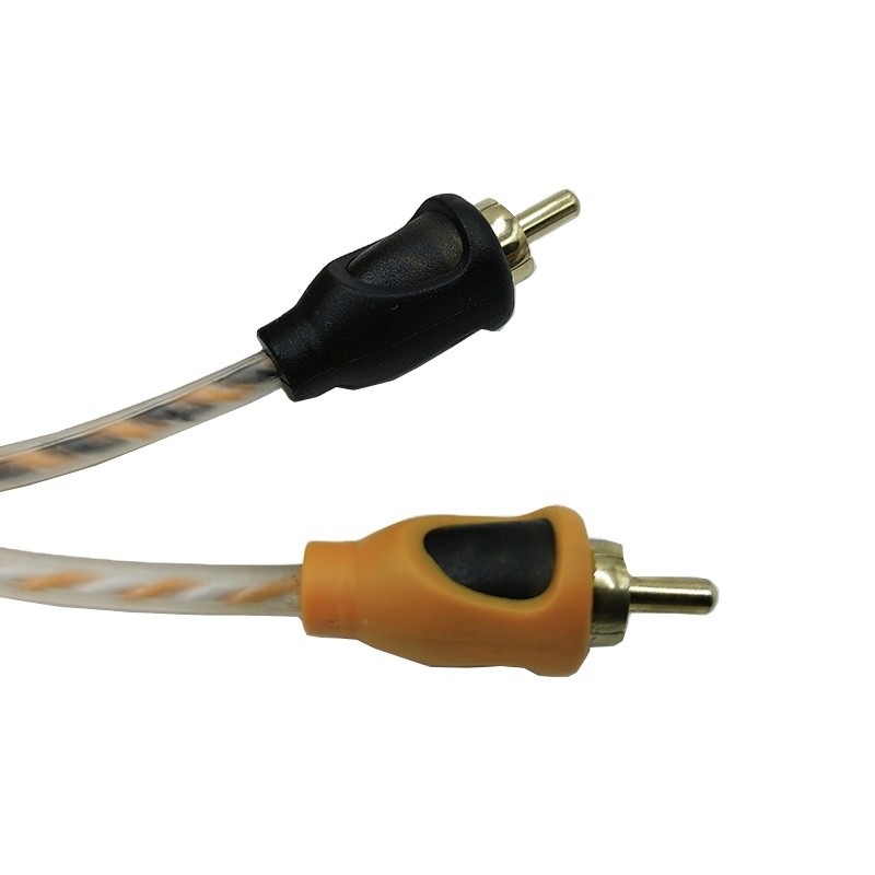Oranje Isolatie 5.2 Meter 17 Voet Twisted RCA kabel AV voor Flexible Car Audio
