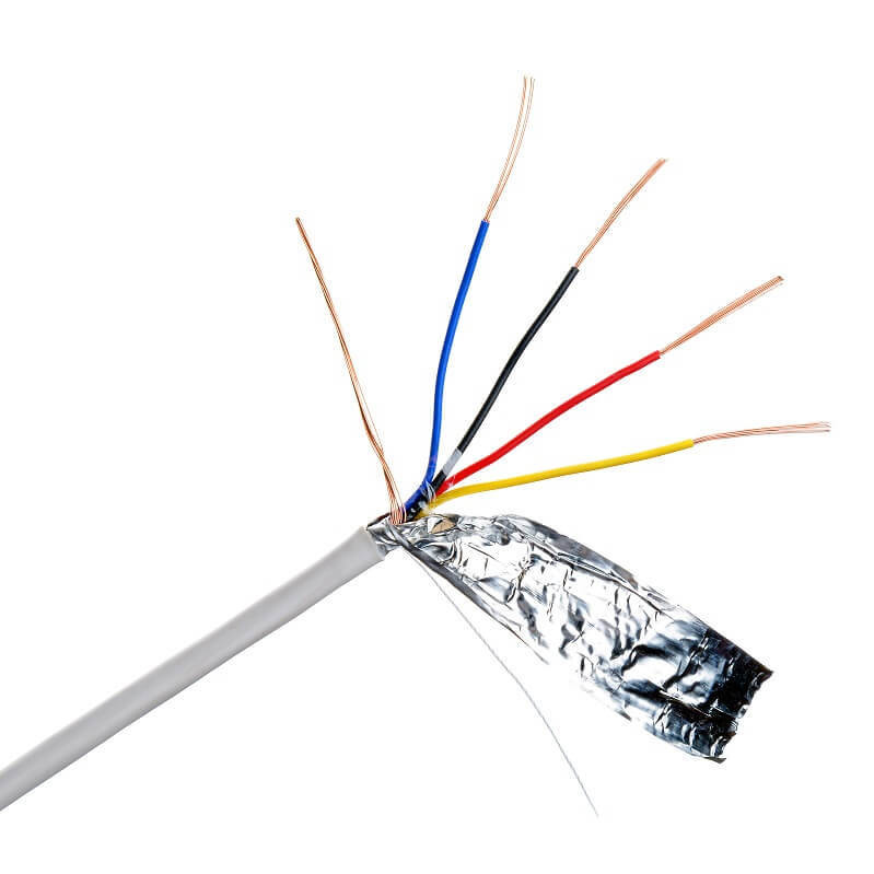 PVC-geïsoleerde koperen multi-core 4 core 24AWG brandmeldkabeldraad voor beveiligingssystemen