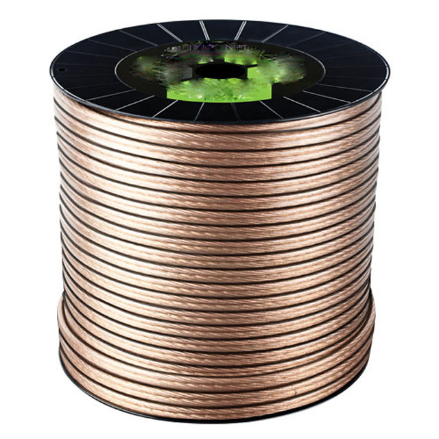 Multimedia 16 Gauge 2 Conductor Standaard luidspreker Draadrol met gouden connectorkleur