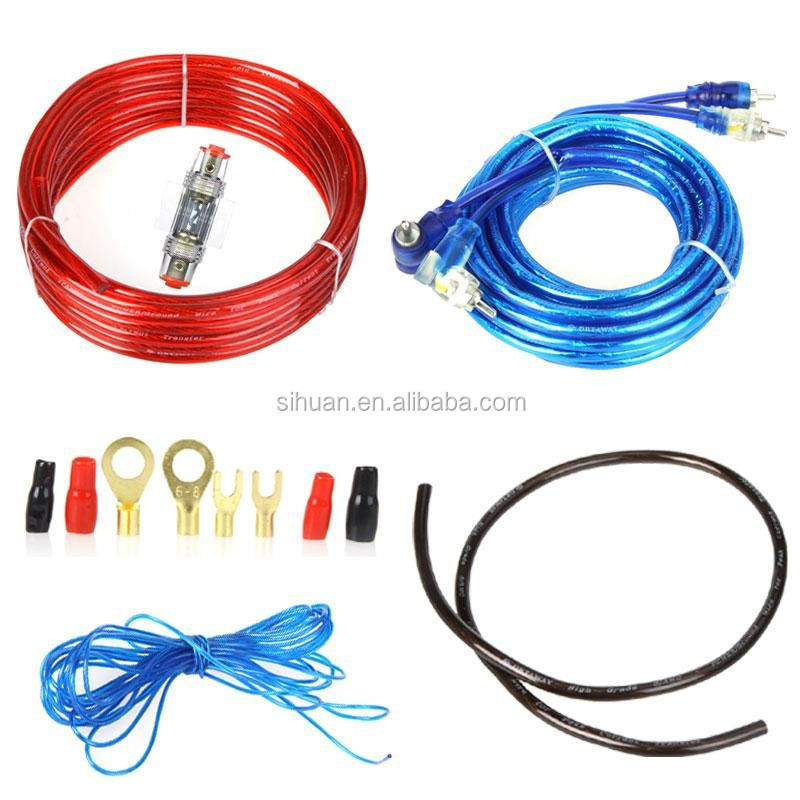 Auto Audio System 0 4 8 Gauge AWG Complete Versterker / Versterker Installatie Bedrading Kit