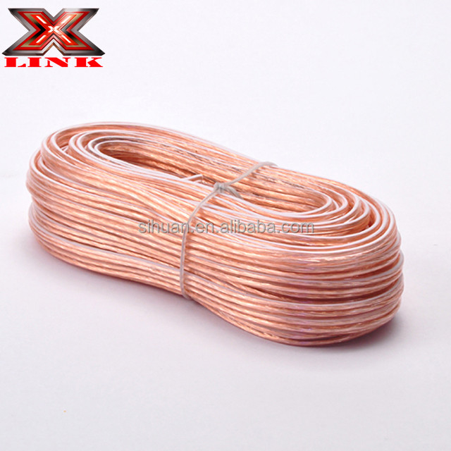 Geen Connector Type Dikke luidspreker Kabeldraad 22 24 18 16 Gauge AWG Transparante luidspreker