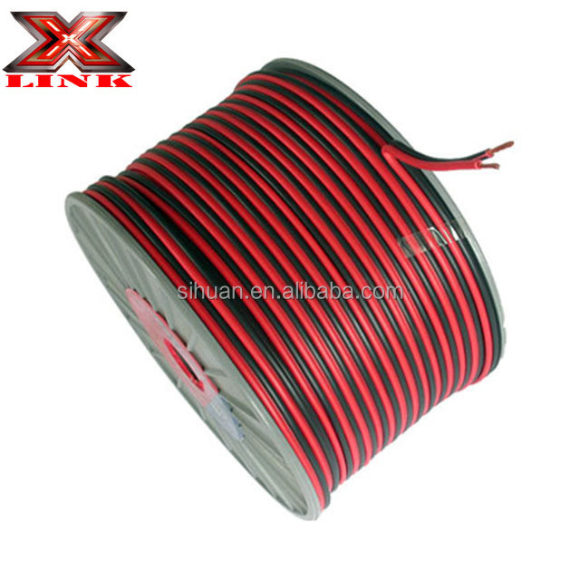 Flexible 12ga OFC koper audio luidspreker draad met zachte PVC jas en gouden aansluiting