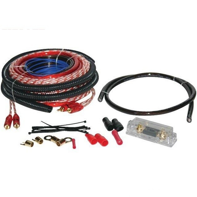 Mannelijke-mannelijke aansluitingsstroomkabel 8 GA Car Amp Wiring Kit met Bare Copper Conductor en CCA/OFC Kabel