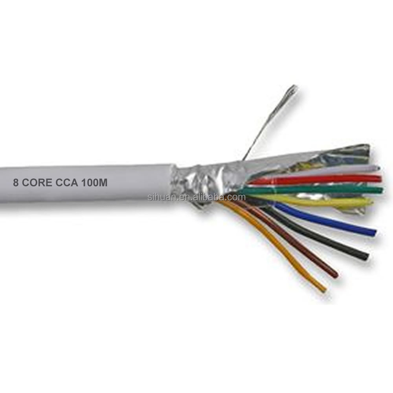 Kabel voor brandwaarschuwingsapparatuur met PVC-isolatie met kaal koper geleider 2c 4c 8c 12c 20c