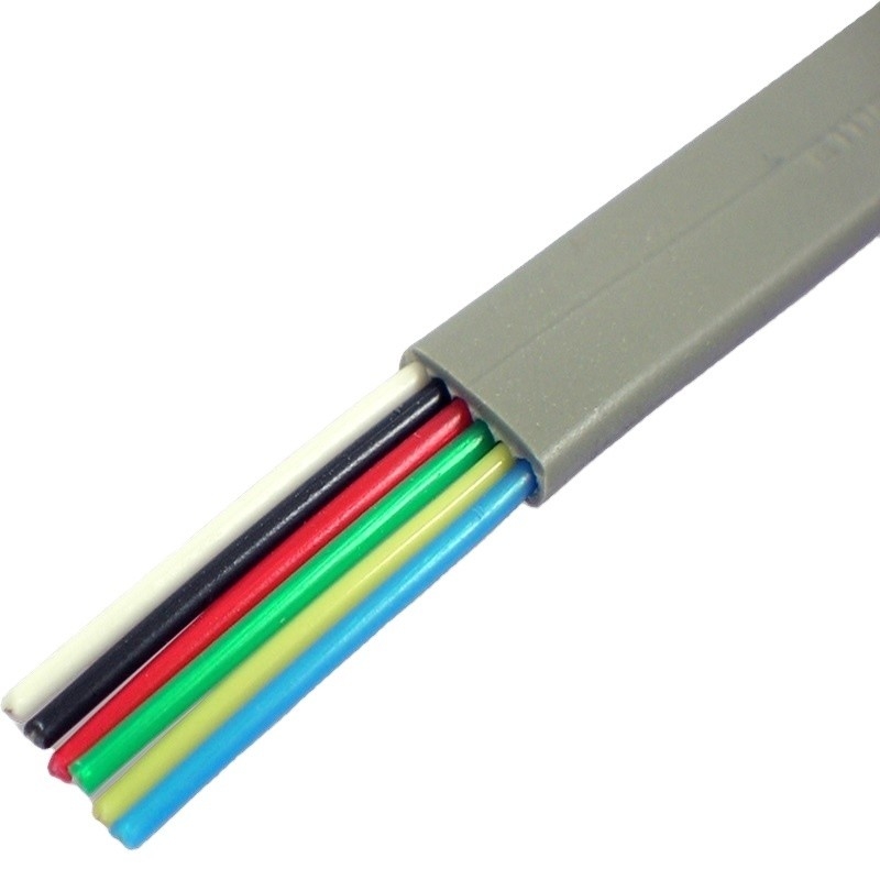 10 8 6 4 Flat Modular Line Cord Indoor Telephone Cable Draad Kopergeleider