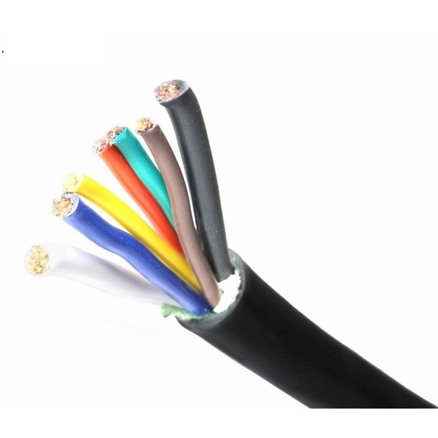 7 Core Black Jacket 5C Way Pin Trailer Lighting Cable met gegalvaniseerde koperen geleider