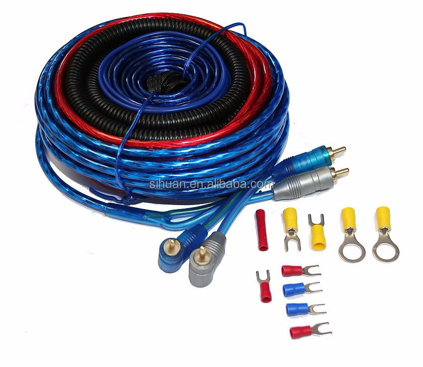 Goud Connector Kleur 4/8 Gauge autoversterker bedrading kit