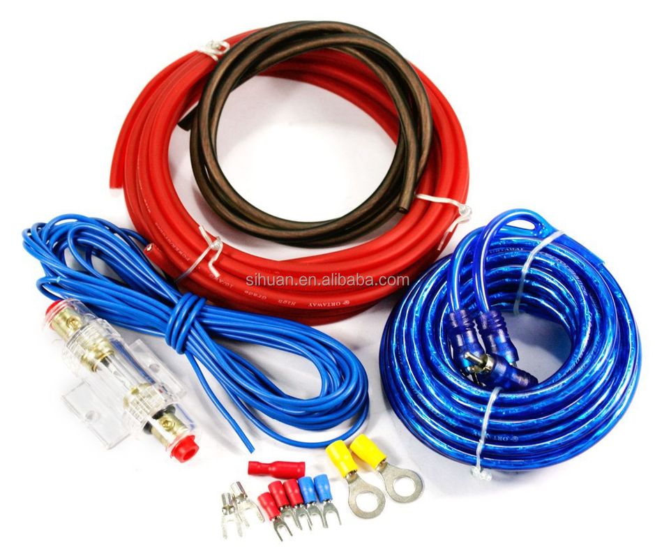 Stranded Conductor Type 8gauge Car Audio Amp Wiring Kit voor compatibiliteit van luidsprekers in voertuigen