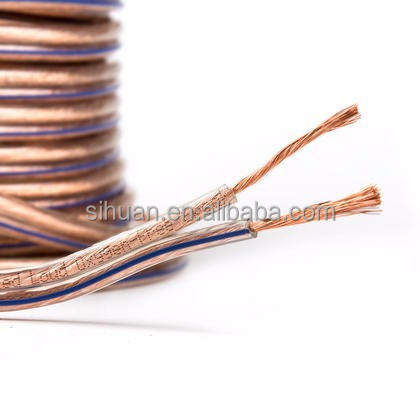 Doorzichtige PVC-jas 14AWG flexibele luidsprekerdraad 200 voet / 60,9 meter Voor luidsprekers voor thuis en auto