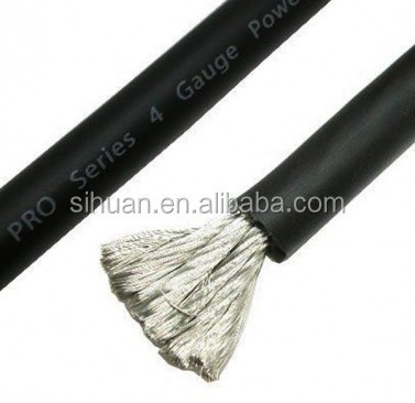 Flexible Translucent Blue Red 1/0 GA AWG Power Wire voor auto-audioversterker installatie