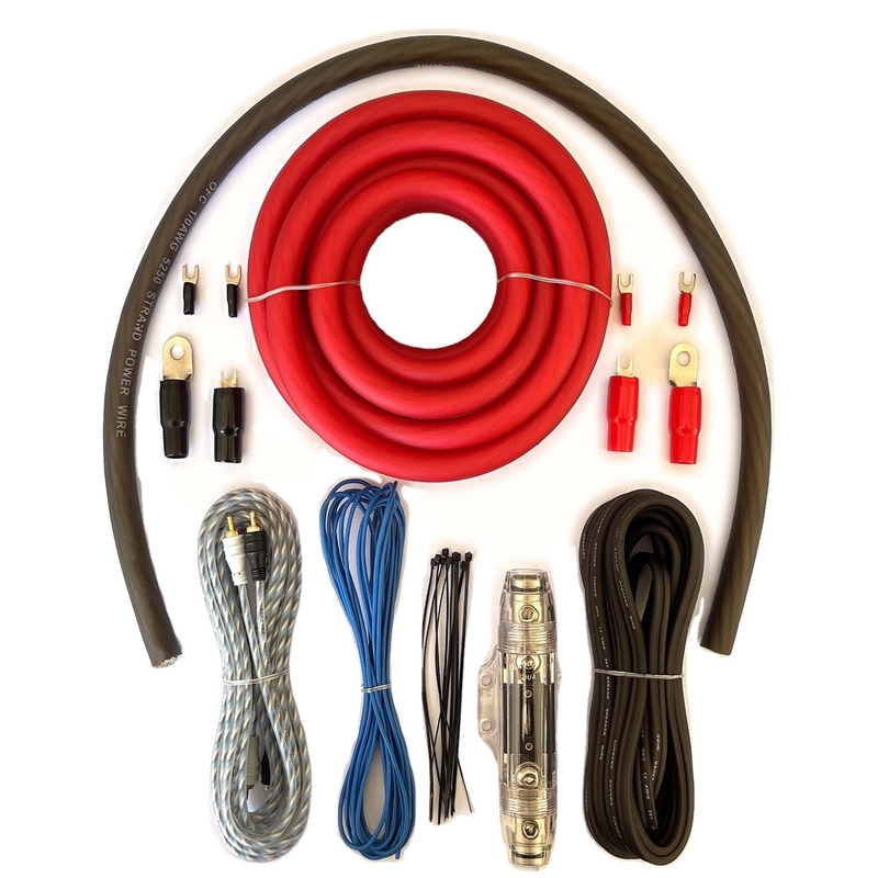 Laagspanningsversterker bedrading kits Complete CCA met OFC RCA kabel in True 0 Gauge